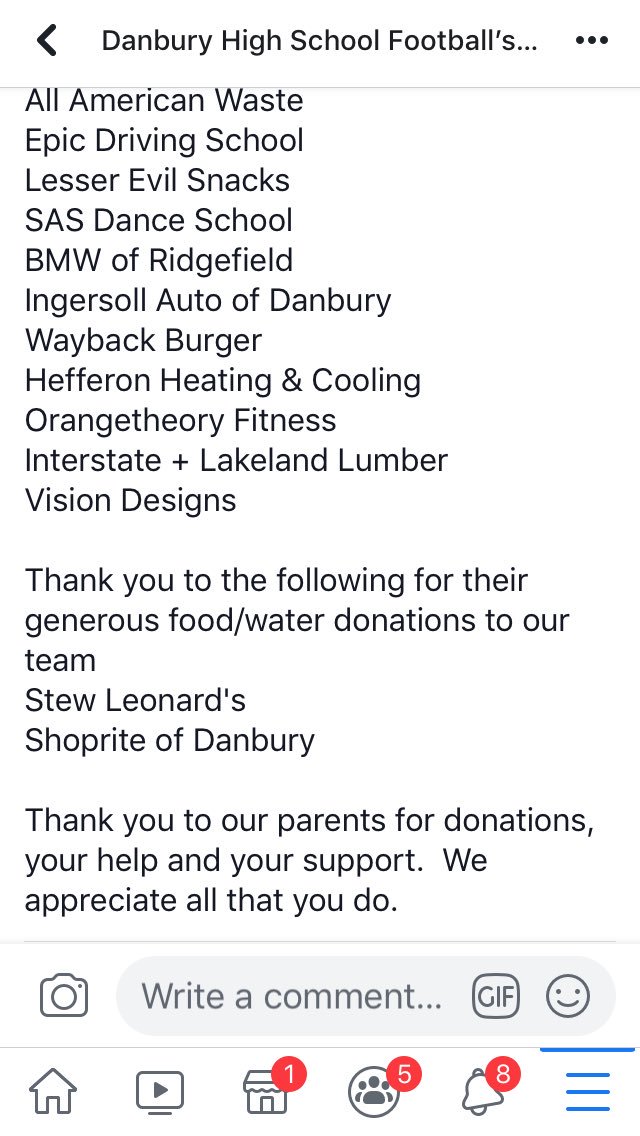 HighDanbury's tweet photo. A shout out to our 2019 DHS football sponsors‼️. Thank you!!‼️💙🧡🏈 https://t.co/Rwr2YBVY9X
