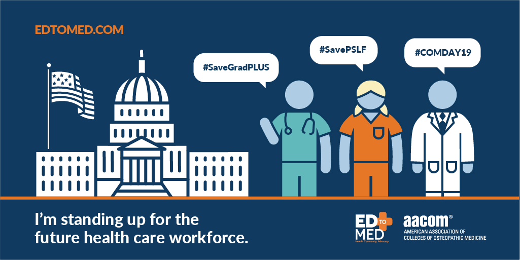 AACOMmunities's tweet photo. #EDtoMED advocates: #COMDAY19 and Virtual Hill Day 2019 are just a week away, on 10/17! Take action for the future health care workforce: https://t.co/unpxpJ10F9
@ADEAAGR @OptometricED @PodMedColleges @acoi_org @ACOFP @APA @AOAforDOs @ASPPHtweets @CSocialWorkEd @adeaweb @nasfaa https://t.co/6dF0p2rAna