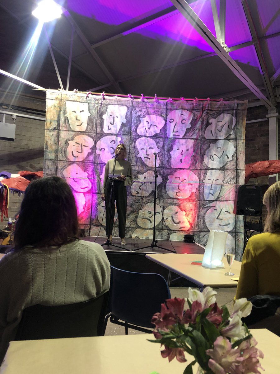 AbiBrown1's tweet photo. Delighted to join the celebration tonight of 5 years of @artcityuk in #StokeonTrent - and also to hear more from @MontgomeryGhost about his inspiration for the #StokeWorks installations that have appeared across our city in recent weeks, supported by local commissions. https://t.co/RcdIDBWieo