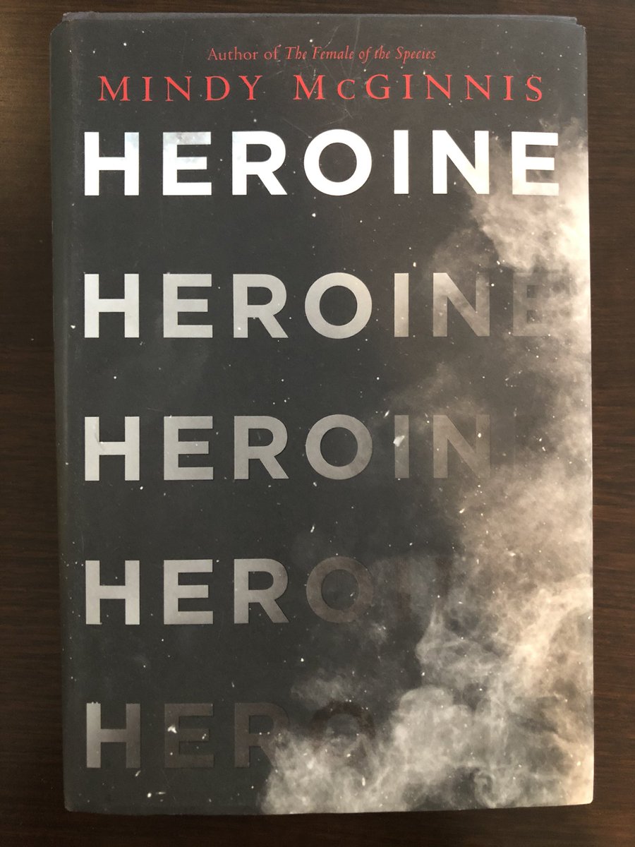 ShelfieTalk's tweet photo. I was riveted from the very first sentence of Heroine by @MindyMcGinnis! Student athlete Mickey Catalan is prescribed OxyContin after an accident and soon finds herself on a dangerous journey from prescription pain killers to addiction. #ASDWReads #ShelfieTalk https://t.co/0IPDyySZD3