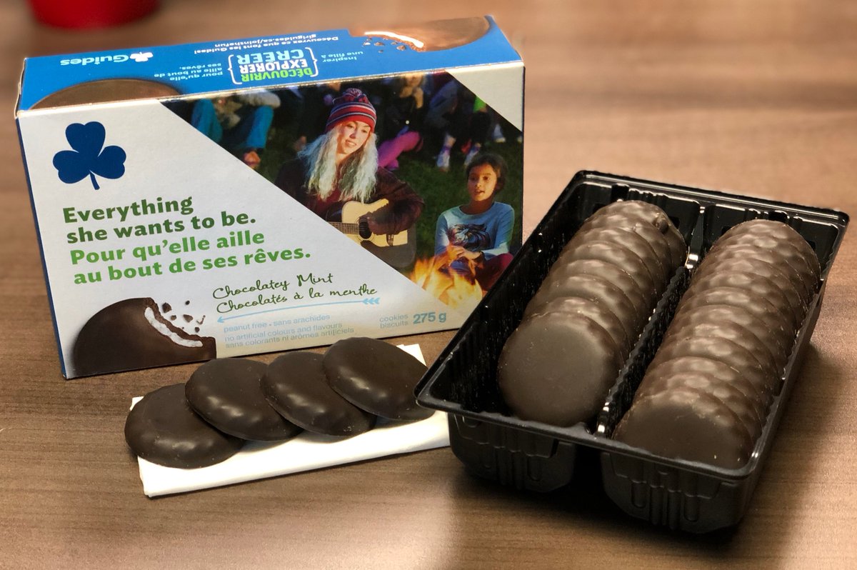 We are enjoying our <a href="/girlguidesofcan/">Girl Guides of Canada</a> chocolatey mint cookies! Click the link below for the Cookie Finder Map to support girls in your community🍪 <a href="/GirlGuideCookie/">Girl Guide Cookies</a> #everythingshewantstobe