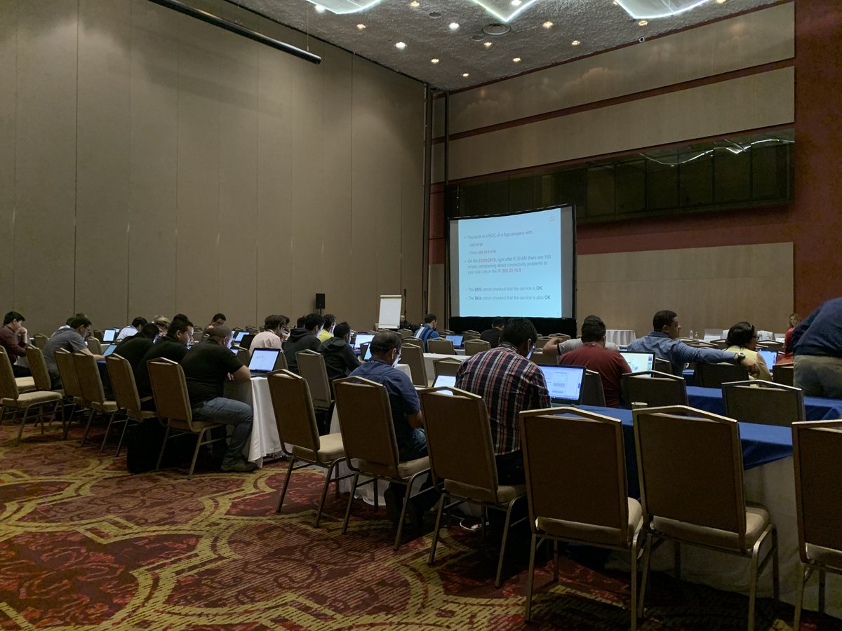 Herramientas para Operadores de Redes en el #LACNIC32 

Casi 40 participantes!

Continuamos 16.30 con la parte práctica. Estás a tiempo de sumarte!