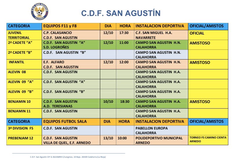Partidos fin de semana, esto ya empieza a funcionar 👍😁