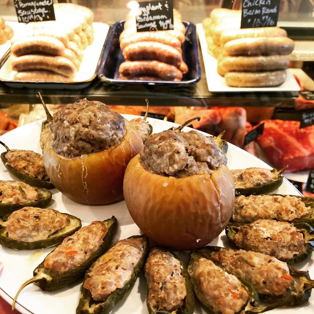 GoosetheMarket's tweet photo. #CasingTheJoint Smoked Scallops, Smoked Boerewors Stuffed Apples, Smoked Jalapeños stuffed with Garden Goose Pork Sausage https://t.co/5IfiQ4RW1E