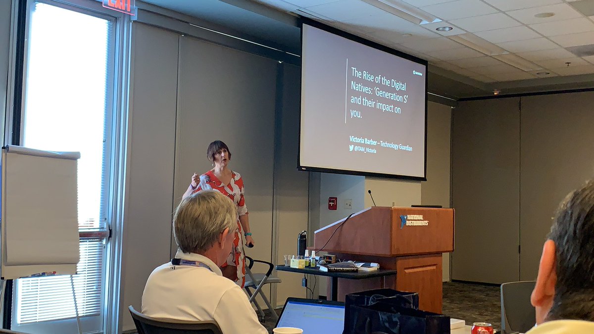 .<a href="/ITAM_Victoria/">Victoria Barber</a> providing interesting insights on the topic of ‘The rise of the digital natives’, how #GenerationS (24 to 30 yrs old) are impacting the technology industry. At @SmartFlow_CS