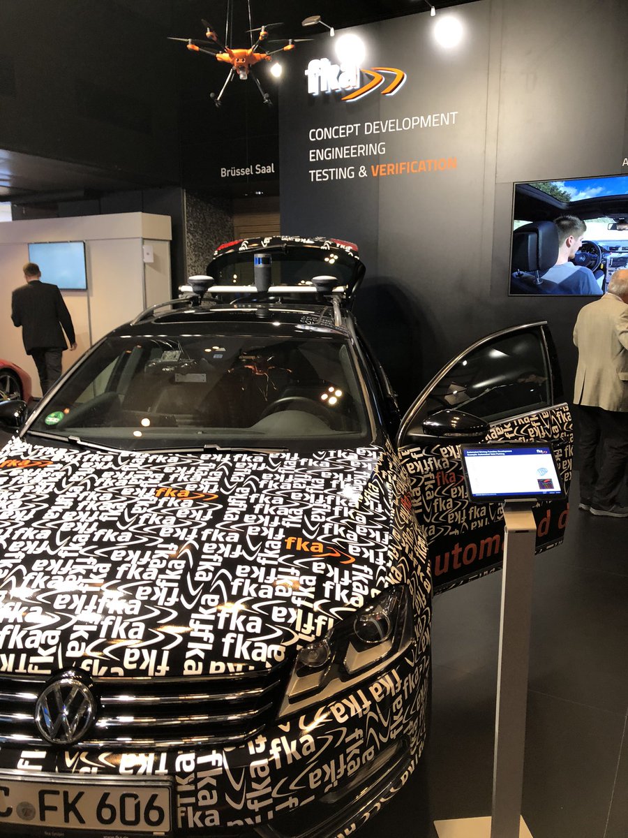 Our vehicle for automated driving at the #AachenColliquium. Check out our drone dataset activities <a href="/fka_de/">fka GmbH</a> #levelxdata for scenario analysis