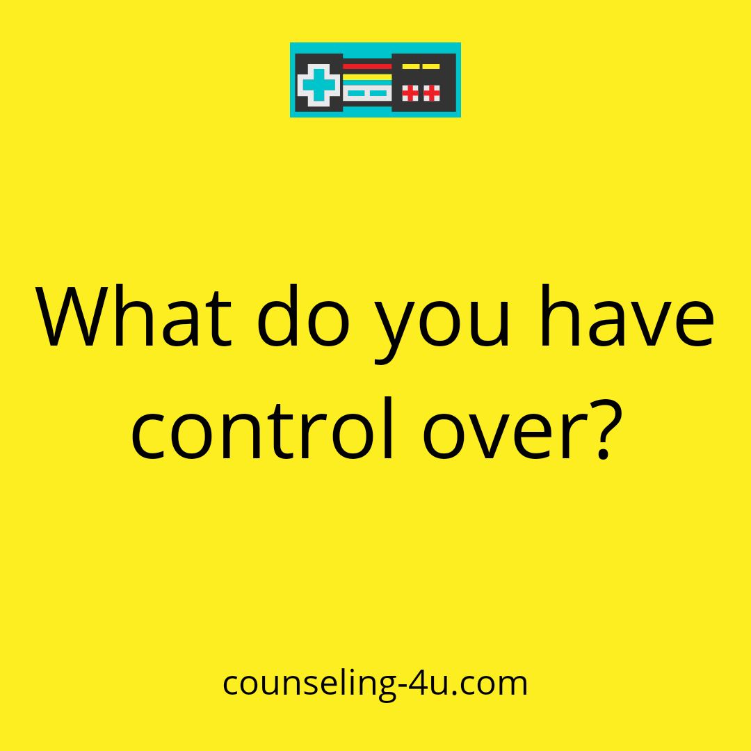 Let's face it... there's a lot of stuff that we don't have control over... and we typically put a whole lotta focus on that stuff. I get it, it's normal, I totally do it. When I get frustrated with something, I try my hardest (it's not easy) to calm myself (i.e. breath, move)...