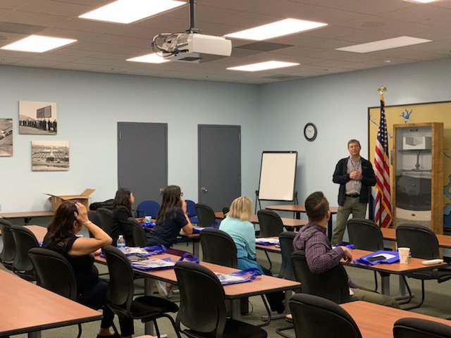 mwdh2o's tweet photo. Proud to host @LASchools Board Member @Kelly4LASchools and Director Sylvia Ballin at the Jensen Water Treatment Plant today. We had a great discussion about Career Technical Education and creating pathways for students to jobs in the water industry. #ThinkH2o https://t.co/dg3QYr3xJV
