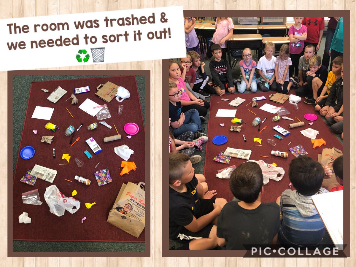 Trashing the room for science! Sorting trash and recycling.♻️🗑 #RaiderStrong <a href="/PCSD_LN/">Lannoye Elementary</a> <a href="/MrsHoverson/">Sarah Hoverson</a>