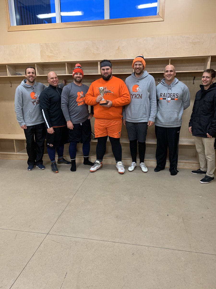 MrKyleYRHS's tweet photo. #YRHS Jr Raiders celebrated football, food and family with their annual Chili Bowl touch football tournament. The players suffered their first loss of the year as the coaches won for the 6th straight year! https://t.co/NmUUCOruAL