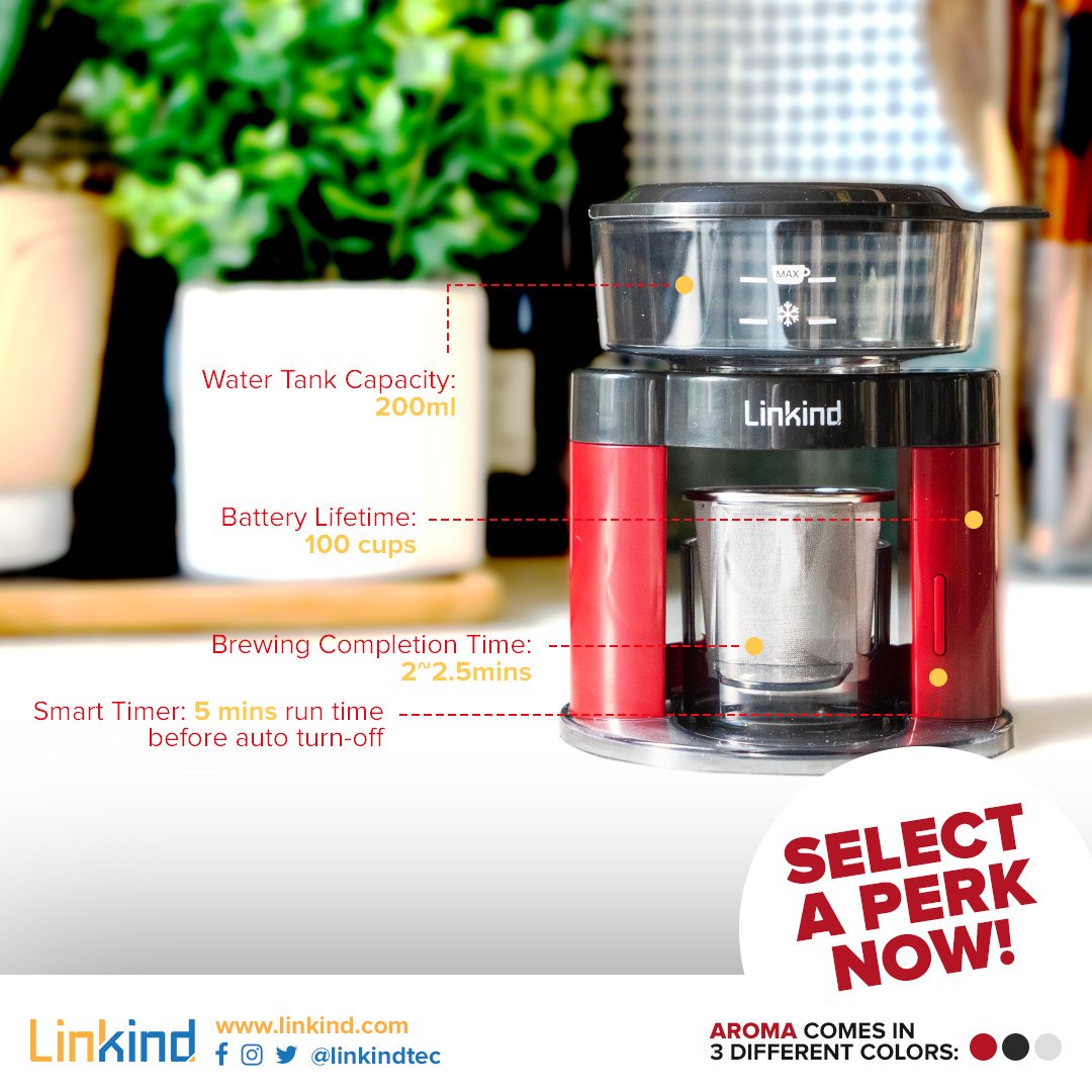 linkindtec's tweet photo. The Aroma is an automated coffee maker that helps you handle all the hassle and time spent waiting around for you pour-over coffee.

Check out this link https://t.co/si7v4wRTId for more info or visit our website at https://t.co/nZzd4JpCH0 #aromabylinkind https://t.co/Afnk0M7OdC
