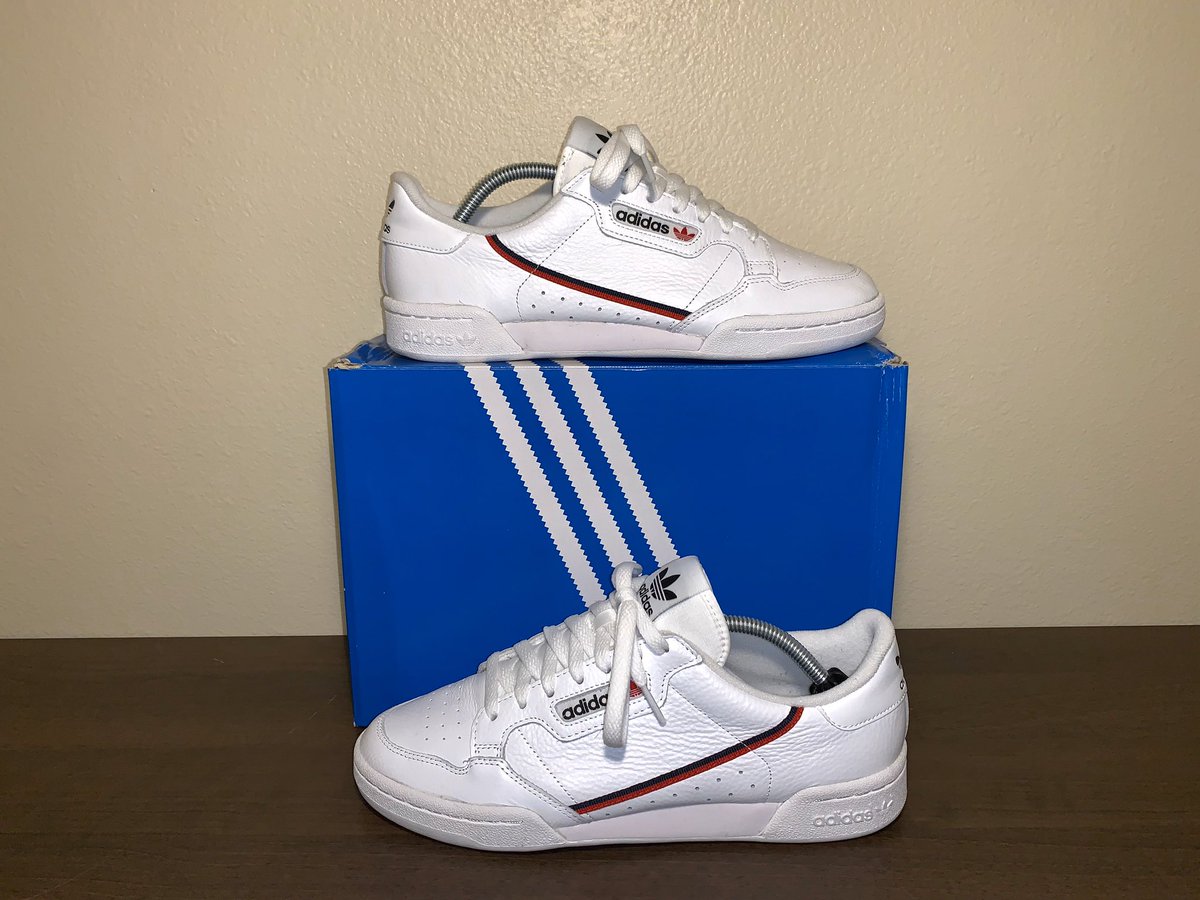 814Kicks's tweet photo. Adidas Continental 80 ‘White Scarlet Navy’ 🔥 
Keep your kicks looking nice and crease free, click the link in my bio to cop a pair of @soletrees 
Use Promo Code- 814Kicks15 - for 15% of your purchase (Sport SoleTrees Shown in Picture)
 #adidas #sneakerhead https://t.co/FSxLM32vPI