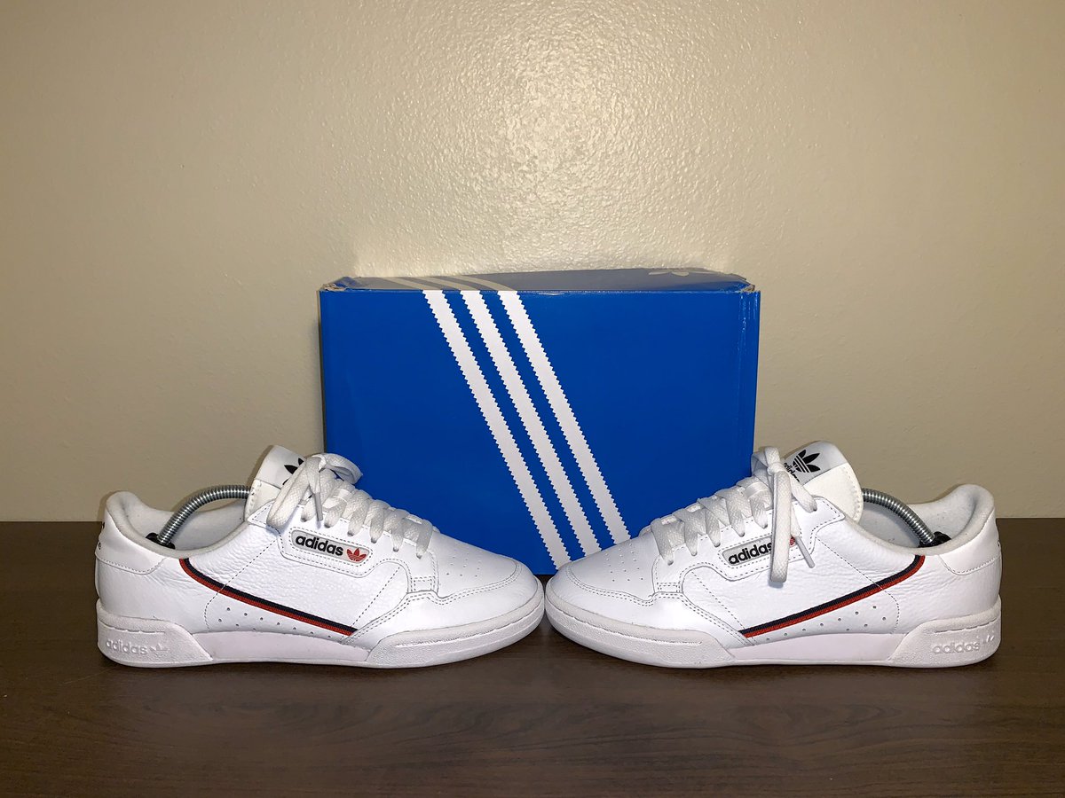 814Kicks's tweet photo. Adidas Continental 80 ‘White Scarlet Navy’ 🔥 
Keep your kicks looking nice and crease free, click the link in my bio to cop a pair of @soletrees 
Use Promo Code- 814Kicks15 - for 15% of your purchase (Sport SoleTrees Shown in Picture)
 #adidas #sneakerhead https://t.co/FSxLM32vPI