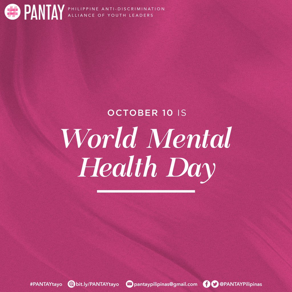 PANTAYtayo's tweet image. On World Mental Health Day, let us not forget the plight of our LGBTQ+ siblings who are three times more vulnerable to mental health conditions because of stigma &amp;amp; discrimination.
 
Pass the SOGIE Equality Bill now! 🌈💚

#WMHD2019 #MoveForMH
#SOGIEEqualityNow
