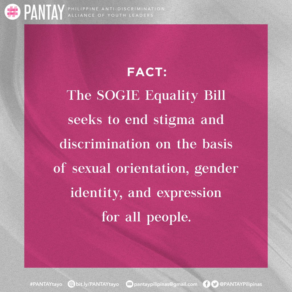 PANTAYtayo's tweet image. On World Mental Health Day, let us not forget the plight of our LGBTQ+ siblings who are three times more vulnerable to mental health conditions because of stigma &amp;amp; discrimination.
 
Pass the SOGIE Equality Bill now! 🌈💚

#WMHD2019 #MoveForMH
#SOGIEEqualityNow