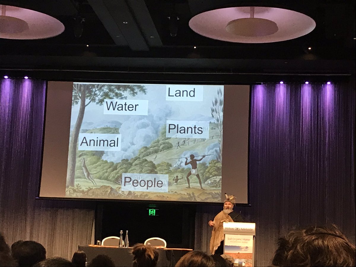 “If you look after the land, it will look after you”. The Kaurna people place themselves at the bottom of the hierarchy, after land, water, plants, and animals. #SOM2019