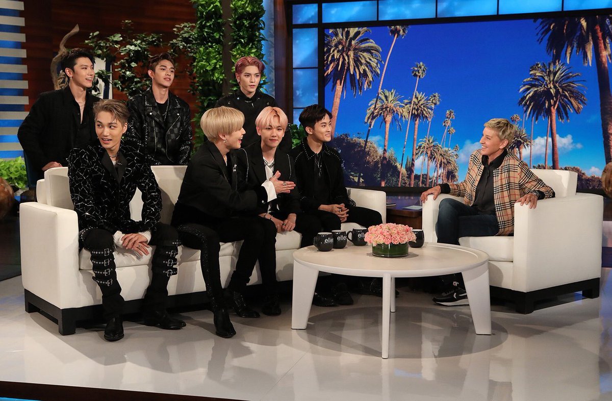 NCTBrasil's tweet photo. [#OFICIAL] 09.10.19 - Atualização do @SMTOWNGLOBAL 
“Confira as fotos do debut de sucesso do @SuperM na TV dos EUA  no  'The Ellen DeGeneres Show'!🔥”

#SuperM  #WeAreTheFuture  #SuperMtheFuture  #SuperM_Jopping  #SuperMonEllen https://t.co/PRNkWZA43l