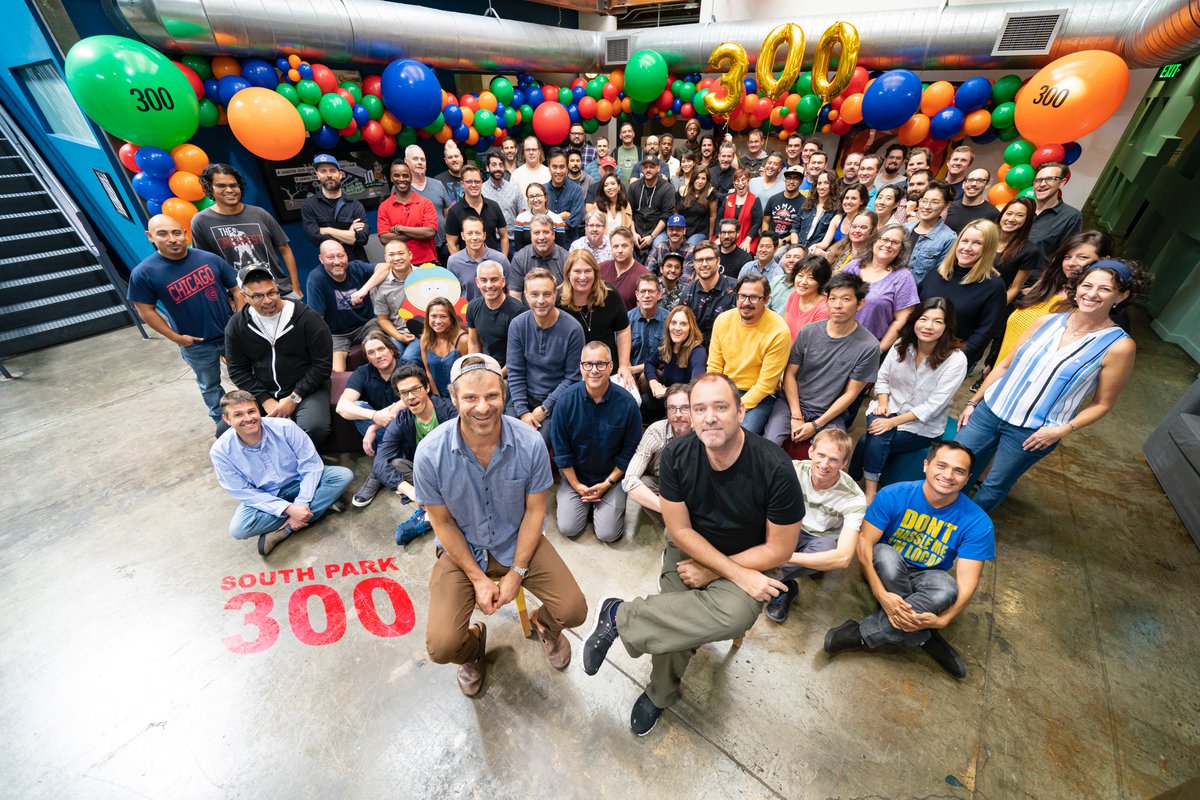 SouthPark's tweet image. Congratulations to Trey Parker, Matt Stone and the entire crew on their #SouthPark300 episode!