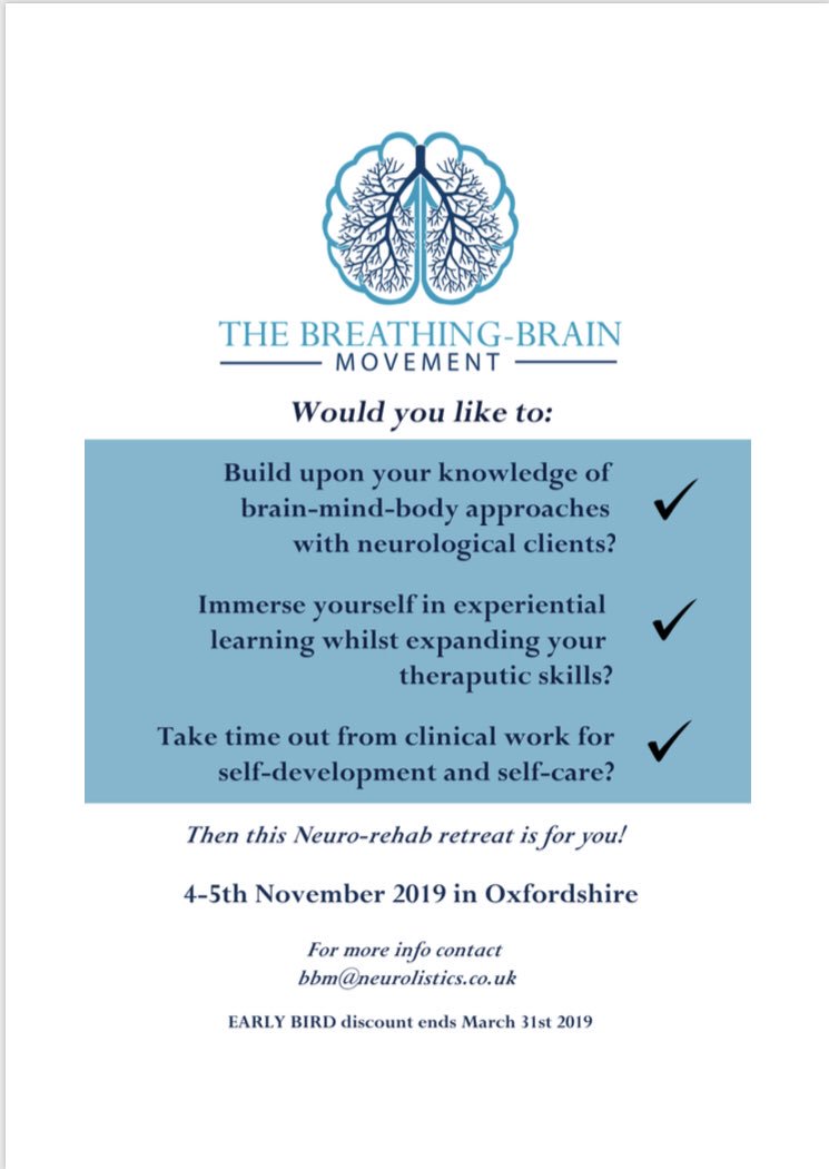 dr_ppradhan's tweet photo. Just a final few places left on this neuro-rehab retreat for professionals in November. The focus- mind/body/brain treatments for our clients following mild TBI. https://t.co/x6f6h6RmSh