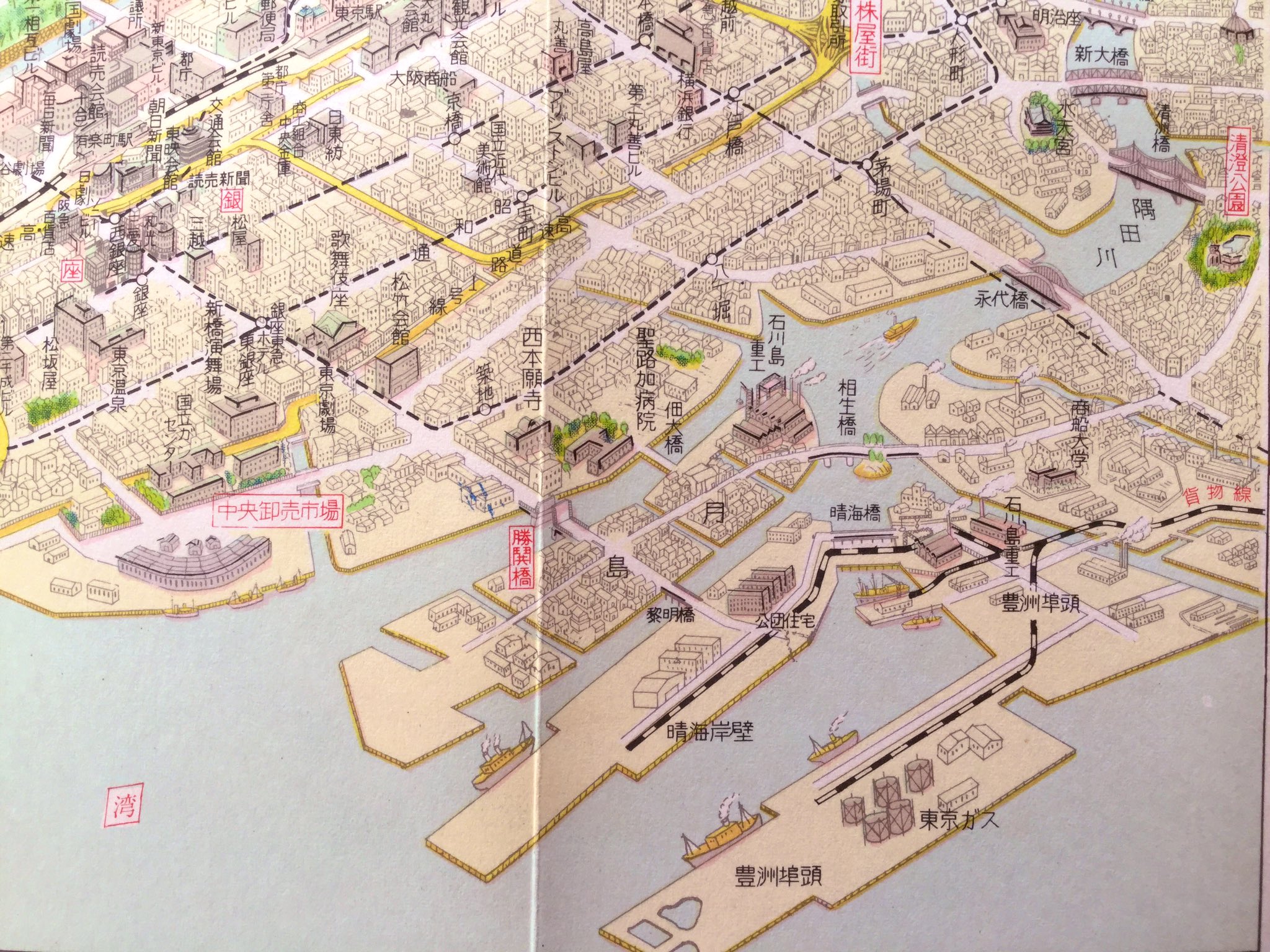 ☆発見しました！！☆ 昭和 骨董 レクリエーション案内図 ☆発見しました！！☆ 昭和 骨董 レクリエーション案内図 ☆発見