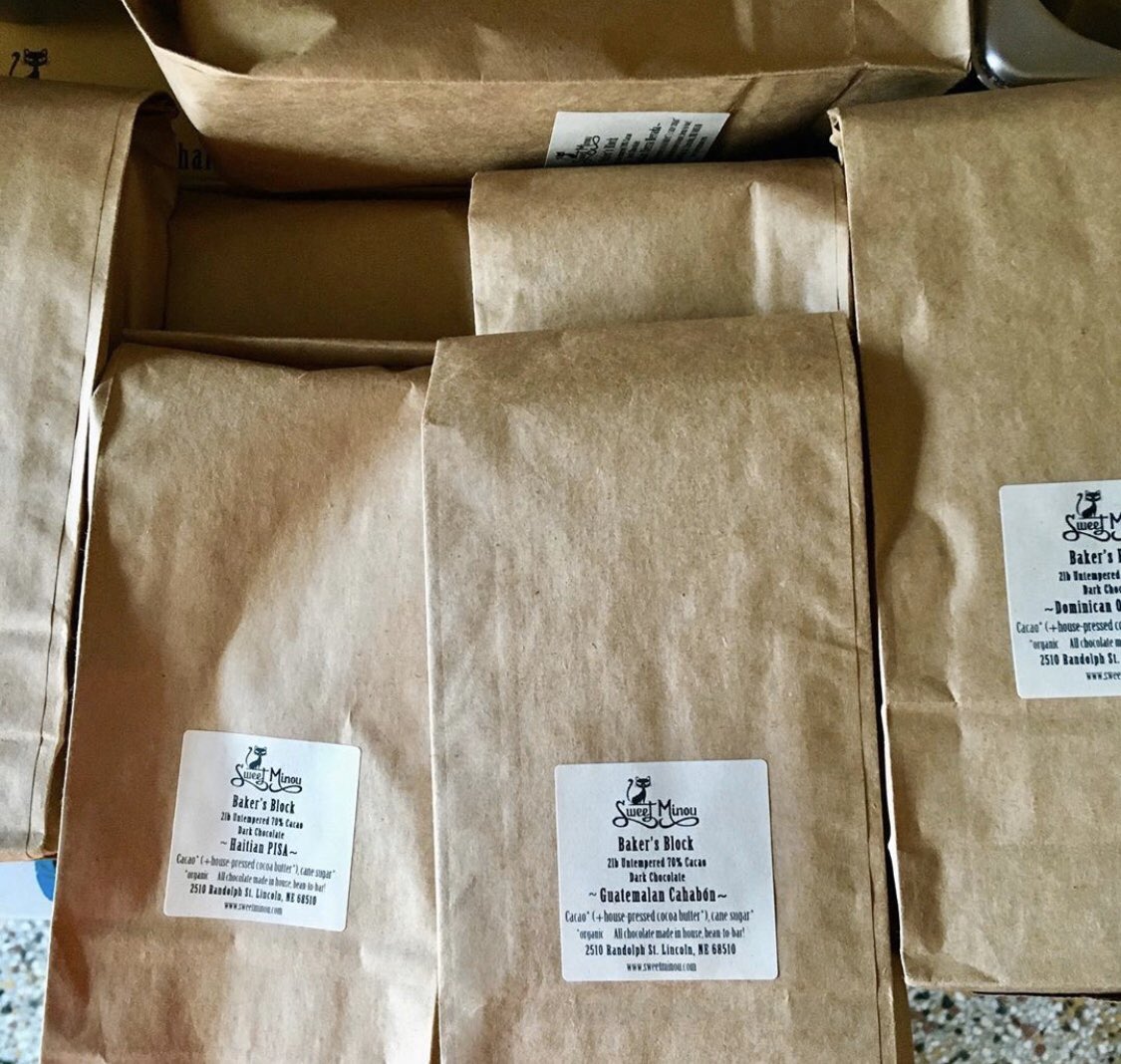 tedandwallys's tweet photo. More Sweet Minou bean-to-bar chocolate on its way for use in our chocolate ice cream! #supportlocal #ethicallytraded #chocolate https://t.co/V1pzZkYLBI