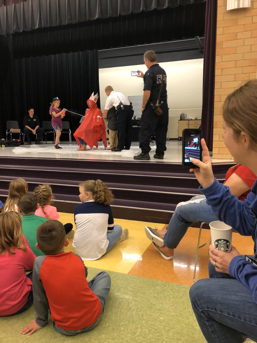 Kicked off our week with a fire safety assembly with the fire department! These kids LOVED it! #ridewiththePRIDE #FireSafety