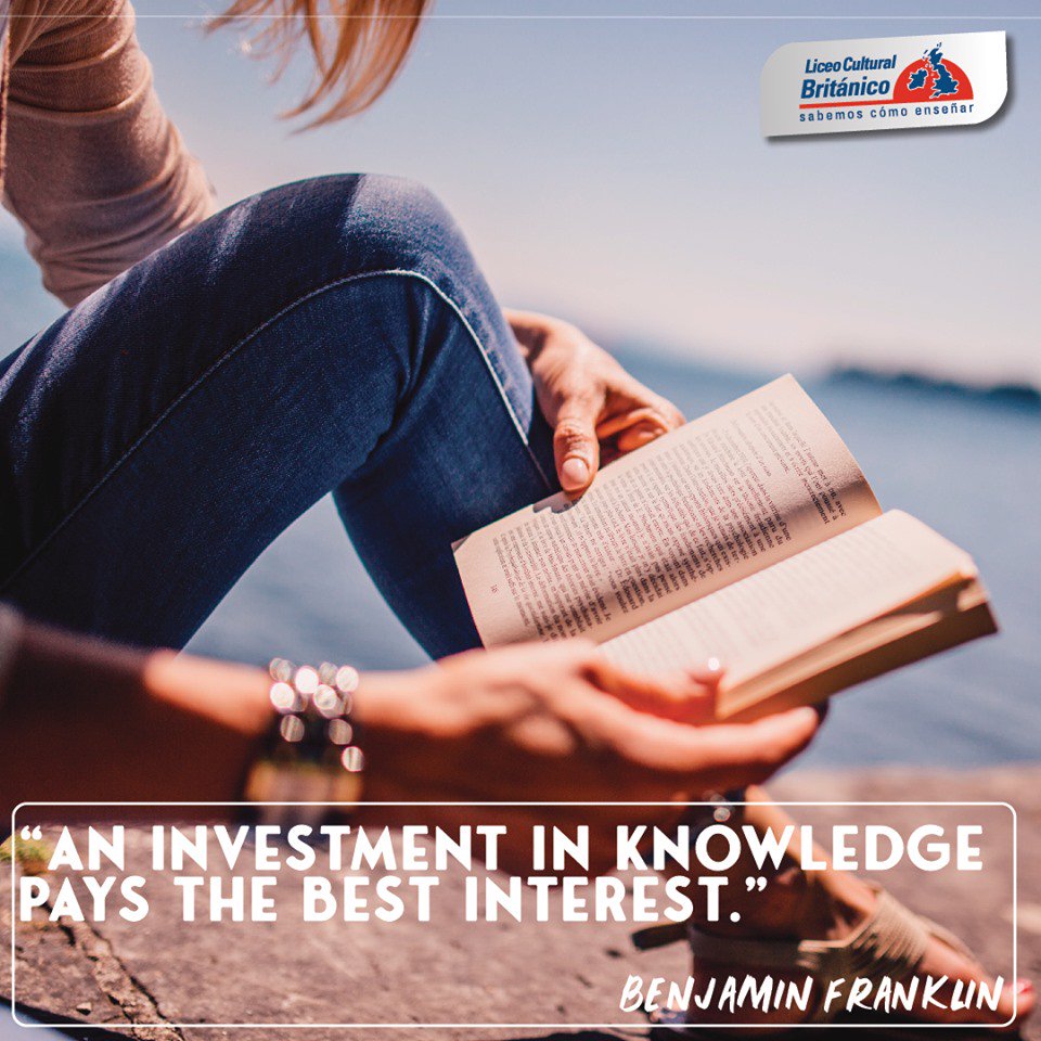 inglesLCB's tweet photo. #QuoteOfTheDay “An investment in knowledge pays the best interest.” Benjamin Franklin.

#CursosDeInglés #Inglés2019 #EstudiarInglés #LiceoBritánico #LiceoCulturalBritánico https://t.co/YvXt86VJJR
