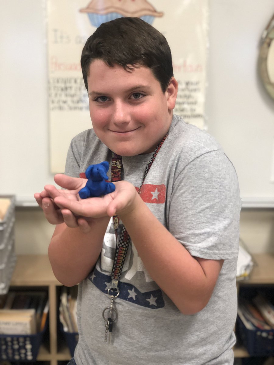 kaseybwood's tweet photo. Mrs. Minor’s 6th grade ELA classes are working on sequencing by creating play dough elephants (not tigers) 👈🏼 Only a BAMA fan, right? #RTR @AlbertvilleEES  @robsims33  @MirandaBattles https://t.co/eKUWWqr0vq