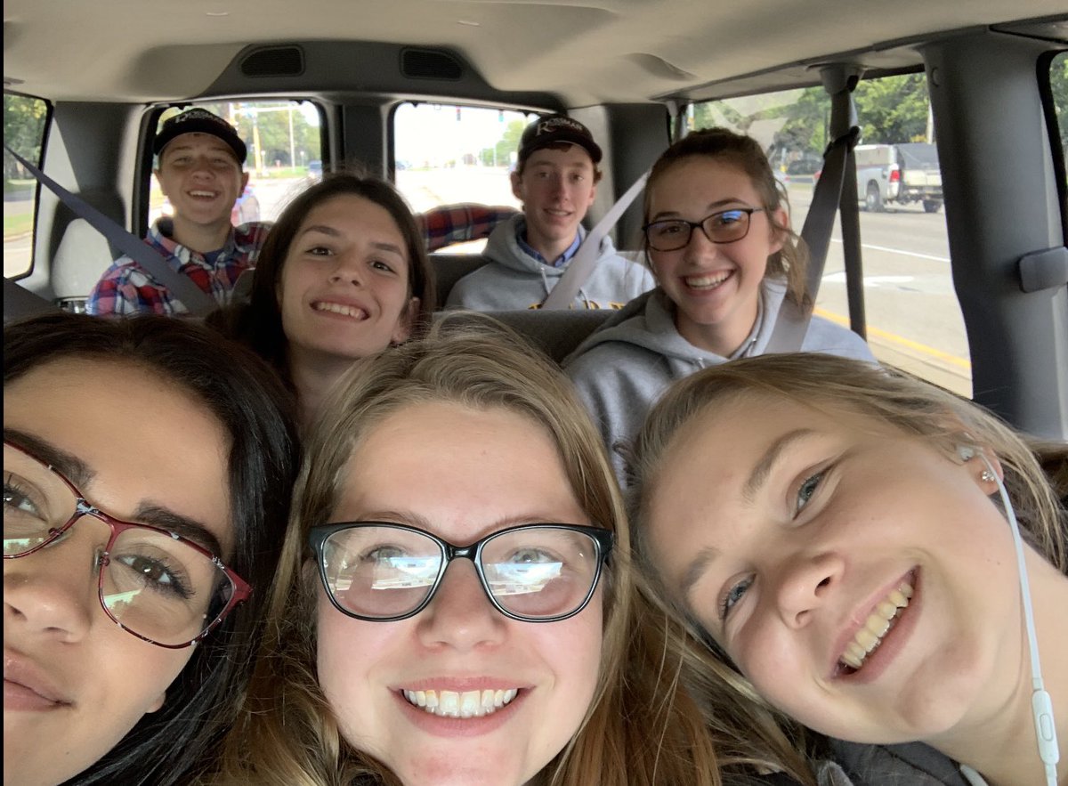 BHSAgDept's tweet photo. Van selfie from our trip up to the U of M for the Fall Invite. #ByronFFA https://t.co/z4ue45eW8c