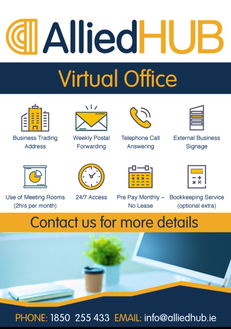 VIRTUAL OFFICE | Reduce Your Business Costs & Make The Perfect Impression With Your Clients. Contact Us! @LEOwexford @investwexford @WexfordChamber
