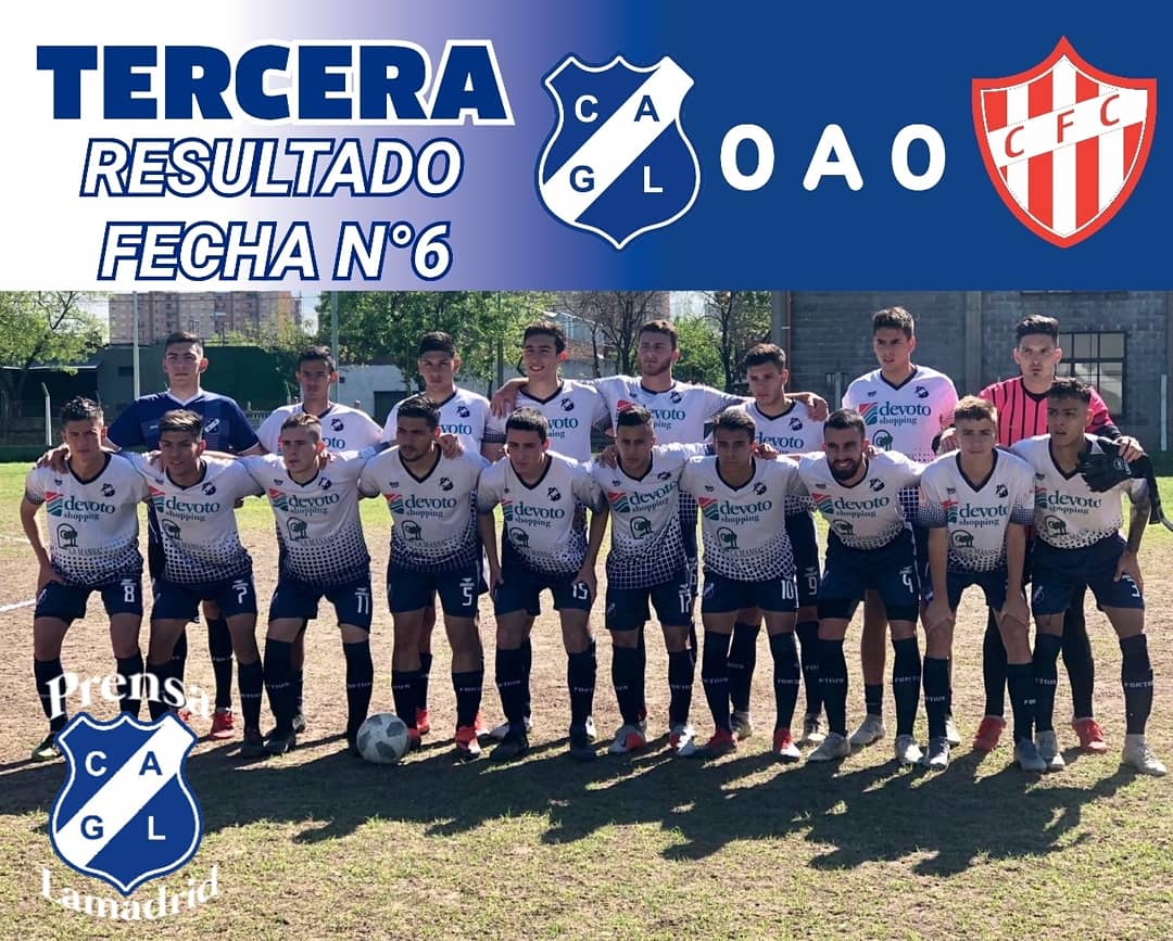 cgrallamadrid's tweet photo. #TERCERA 
Lama empato ante Cañuelas por la sexta fecha del torneo. El Carcelero tuvo en el arco a Ricciardelli uno de los arqueros de la 1ra división. Además hicieron su debut Cordova Ángel y López Mateo, ambos 2002.
@inferioreslamadrid 
#afa #lamadrid #tercerac #reservac #fecha6 https://t.co/mZy0klJhbP