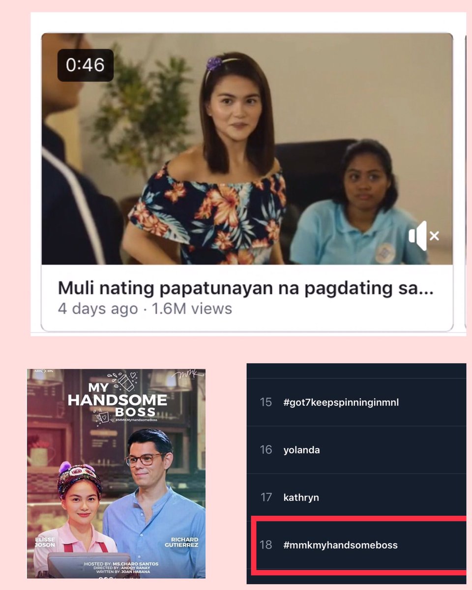TeamElisseJoson's tweet image. 1.6M views in just 4days, positive feedbacks, and trending on 18th spot yesterday! 

Congrats @MMKOfficial @RSBscripted @callmecarlough @ElisseJoson and to Mr. Richard Gutierrez #MMKMyHandsomeBoss

@gidgetdc @starmagicphils @ericjohnsalut 

#MMK2019 
#RSBScriptedFormat