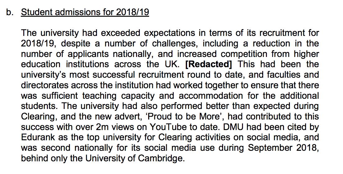 MattLCapon's tweet photo. @dmuleicester @ucu @UCU_DMU @DMUDVC And yet if we look back at the Board meeting in October the former #DMUVC painted a very different picture indeed.

If ever you wanted to see evidence of how personalities were driving unsustainable agendas within @dmuleicester then look no further. 

Interesting point though... https://t.co/n3tuyfh7vW