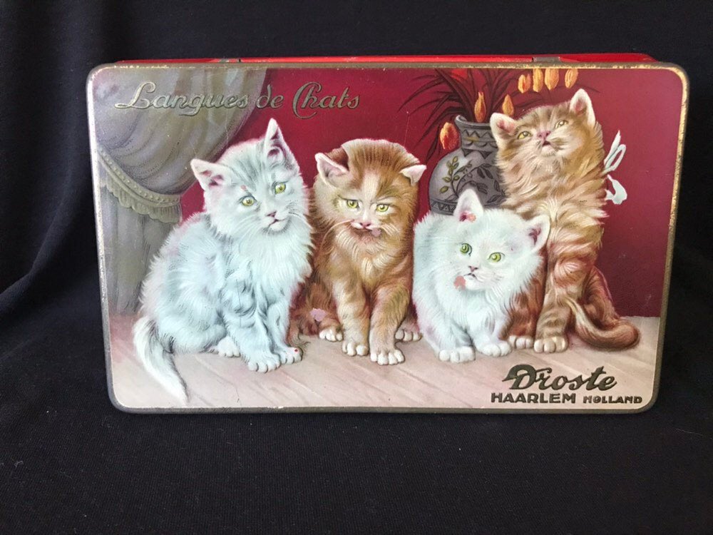 Excited to share this item from my #etsy shop: Vintage Droste Chocolate Candy Tin Box, Langues de Chats, Haarlem Holland etsy.me/2otDYMq
#drost #drosttin #chocolatetin #chocolate #collectibletin