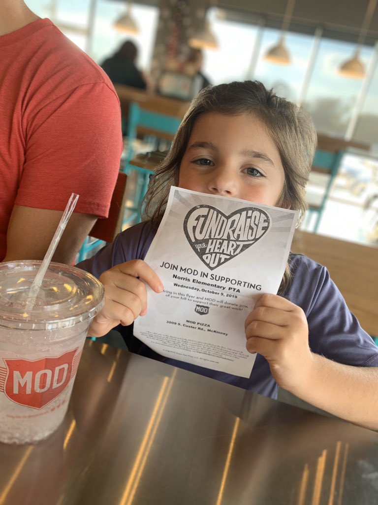 IHSKnightsWatch's tweet photo. Supporting @NorrisPTAFrisco at MOD pizza tonight!  Come out and eat some really yummy pizza while supporting the PTA! https://t.co/eFh5VvqSws