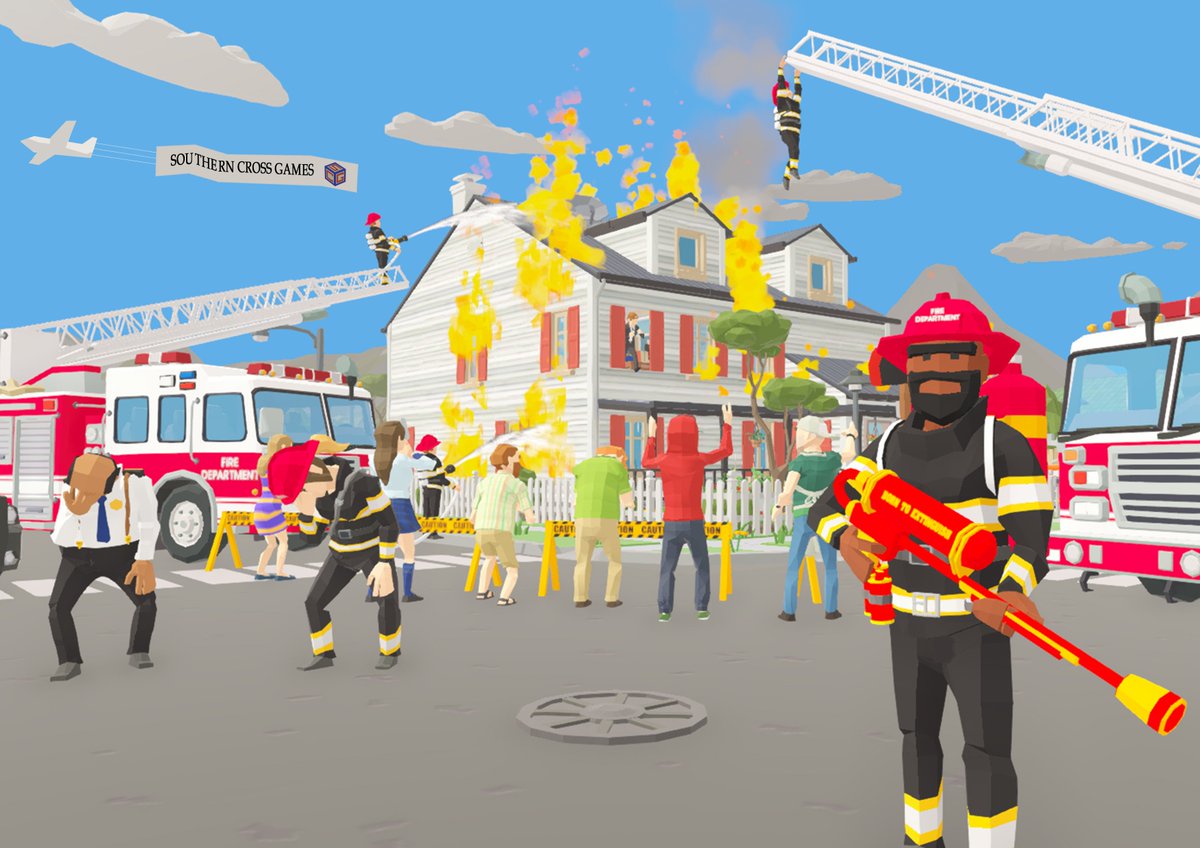 BurndownBrigade's tweet photo. PAX Aus is happening tomorrow! Don't forget standard fire fighting procedures.

Stop, Drop, and roll up to the AIE Booth to play Burndown Brigade!

#PAXAus #indiedev #gamedev #firefighting #comedy #PAX #BurndownBrigade https://t.co/drNEoiE7Jo