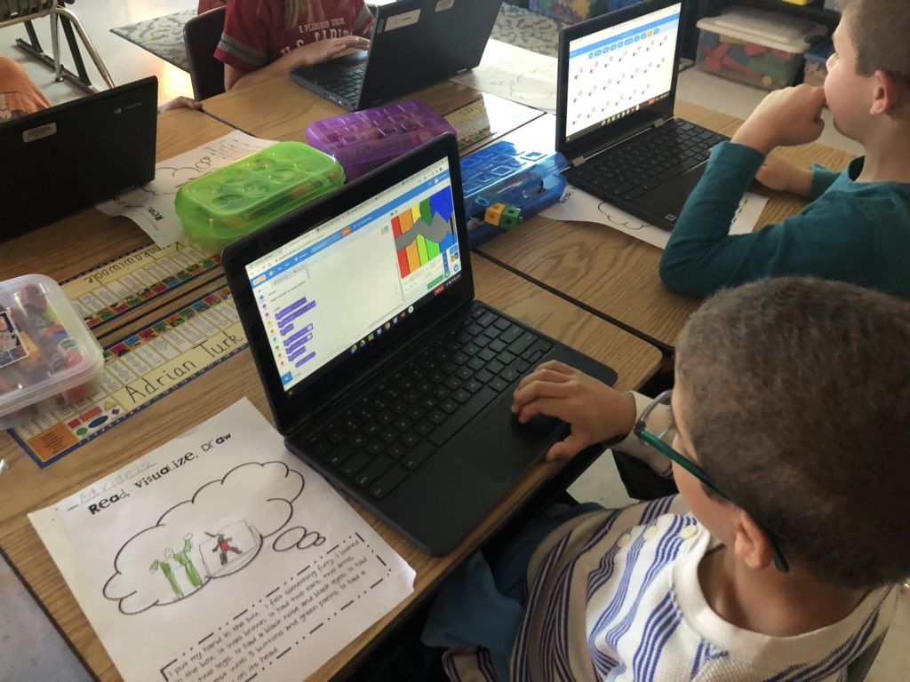 herbertjen23's tweet photo. Ss working on coding their maze games!@RoundHillES https://t.co/2oVXKj61gV