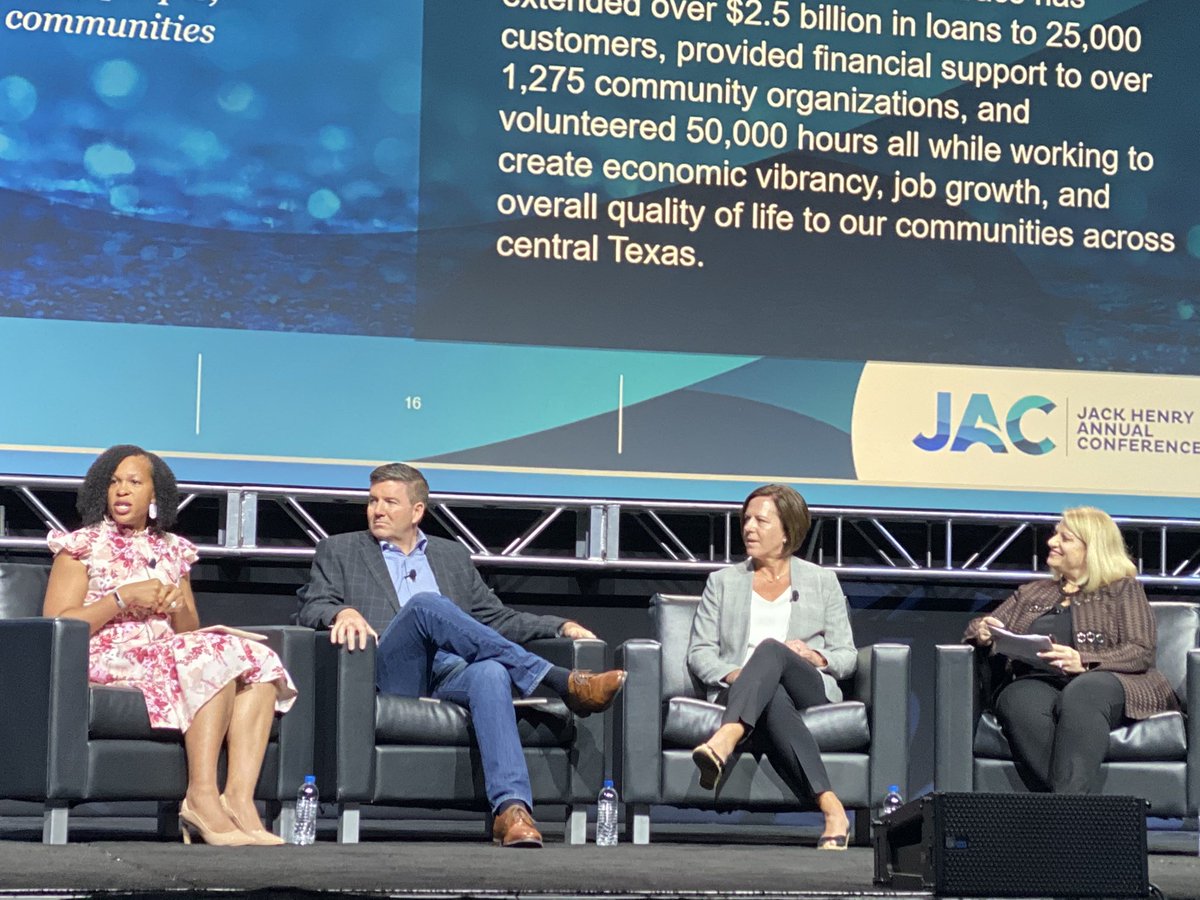 Serving the community institutions @JackHenryAssoc <a href="/JHABanking/">Jack Henry Banking</a>  Honored to have this industry leading panelists discuss payment strategy <a href="/kathystrasser/">Kathy Strasser</a>