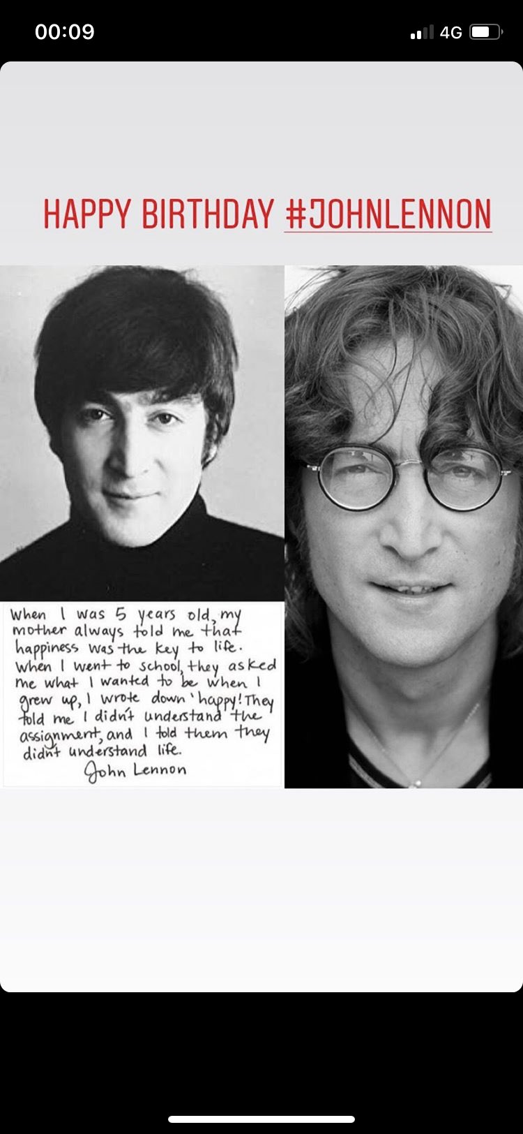 Happy bday to the legend that was John Lennon 
