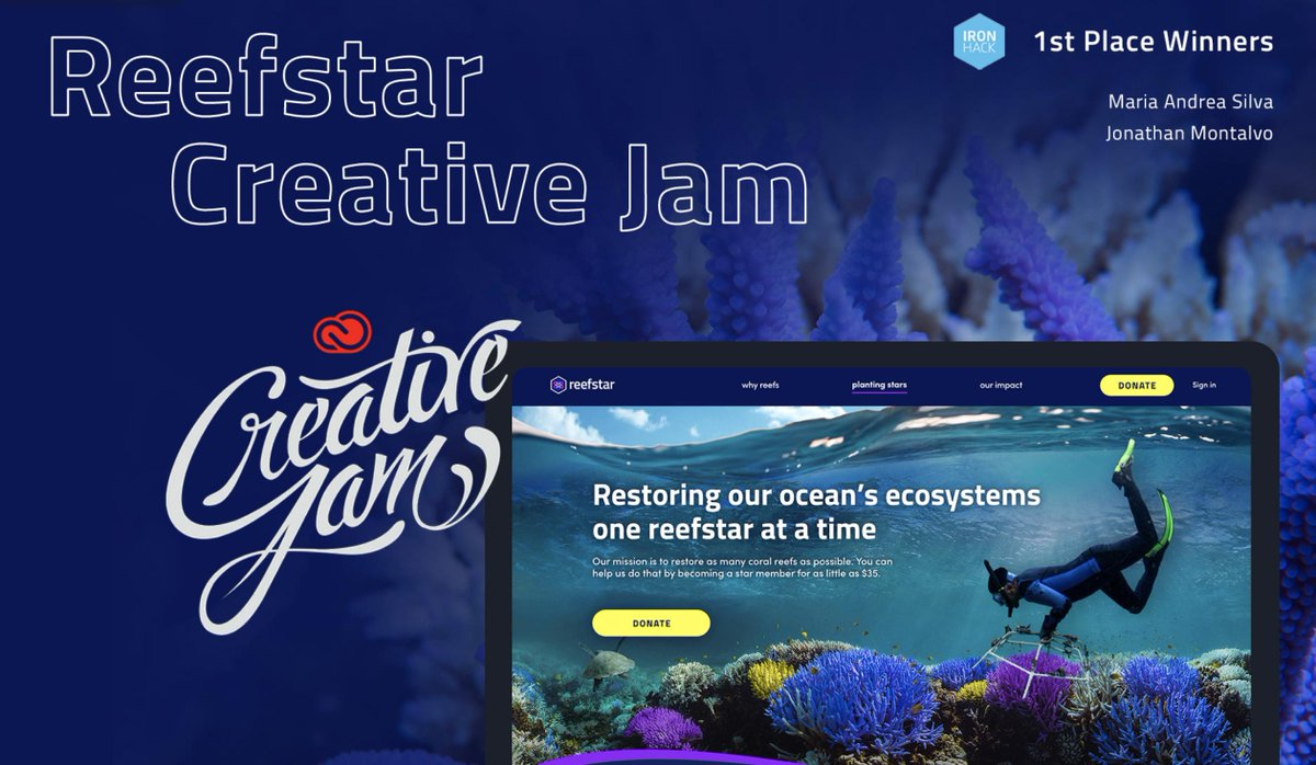 jmonty_ux's tweet photo. Officially launched the #Reefstar #CreativeJam project on @Behance as seen on @AdobeXD. Go check it out. Thanks again to my partner @MariaAndreaS @Adobe @Ocean_Agency
and @pantone. What a win! See you at @adobemax
See project here:
https://t.co/1Yb90XOwwN https://t.co/amMeG89pG0