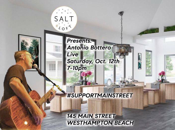 AntonioBottero's tweet image. #SupportMainStreet I'll be at Salt &amp;amp; Loft this Saturday 10/12 from 7-10pm. Come on down! #saltandloft #westhamptonbeach #antoniobottero ift.tt/2BthWKx