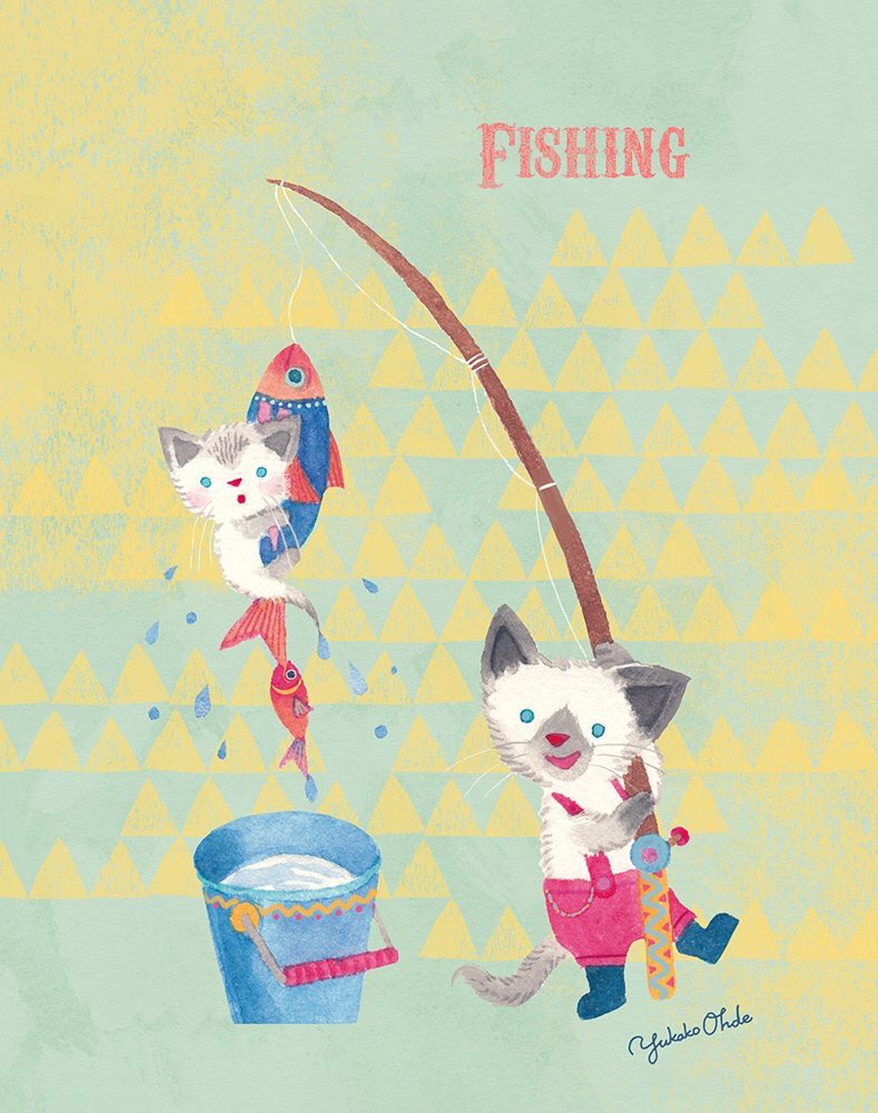 「#釣りの日 ? 」|おおでゆかこ - イラストレーター 絵本作家のイラスト