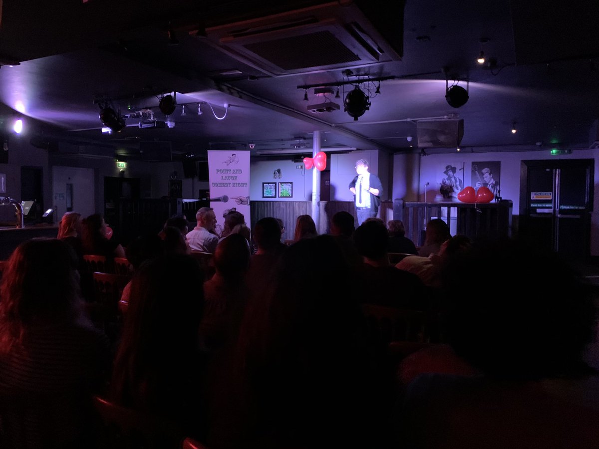 pointandlaugha's tweet photo. Great comedy night with the hilarious @DariusDavies @TheNewsAtGlenn and @fionaallentweet, see you soon. #comedy #dating #standup #london https://t.co/aMauuNynce