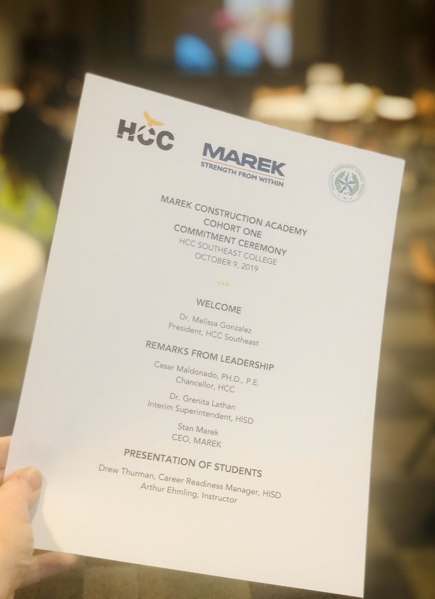 HoustonISD's tweet photo. Happy Wednesday, #HISD! We are LIVE from @HCCDistrict’s Southeast Campus to celebrate the district’s new partnership with HCC and MAREK, which will provide students free construction certifications via HISD’s new construction CTE program. #HISDLaunchYourFuture #HISDEmpowers https://t.co/6PLUr0yTA5