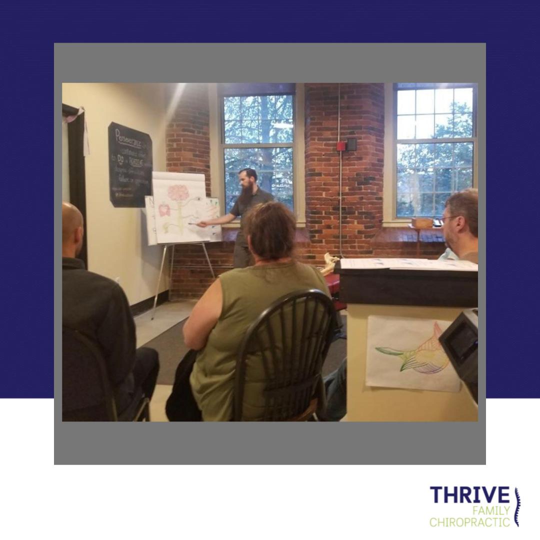 ThriveChiroNH's tweet photo. Awesome shot of Dr. Mike at last night's spinal workshop!
Remember to mark your calendars for next Tuesday at 6p :)
#ithrivedover #chiropractic #wellness #wednesdaywisdom https://t.co/mRmSw64bRt