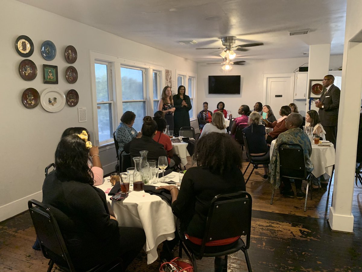 annaepacilio's tweet photo. Kicking off a convo with @RepThierry146 and Amy O’Rourke at Lucille’s in Houston! Amy’s addressing women’s health disparities nationwide, and hearing stories from educators and organizations working to advocate for better access to affordable care for women and women of color. https://t.co/QKlTaLZvMU