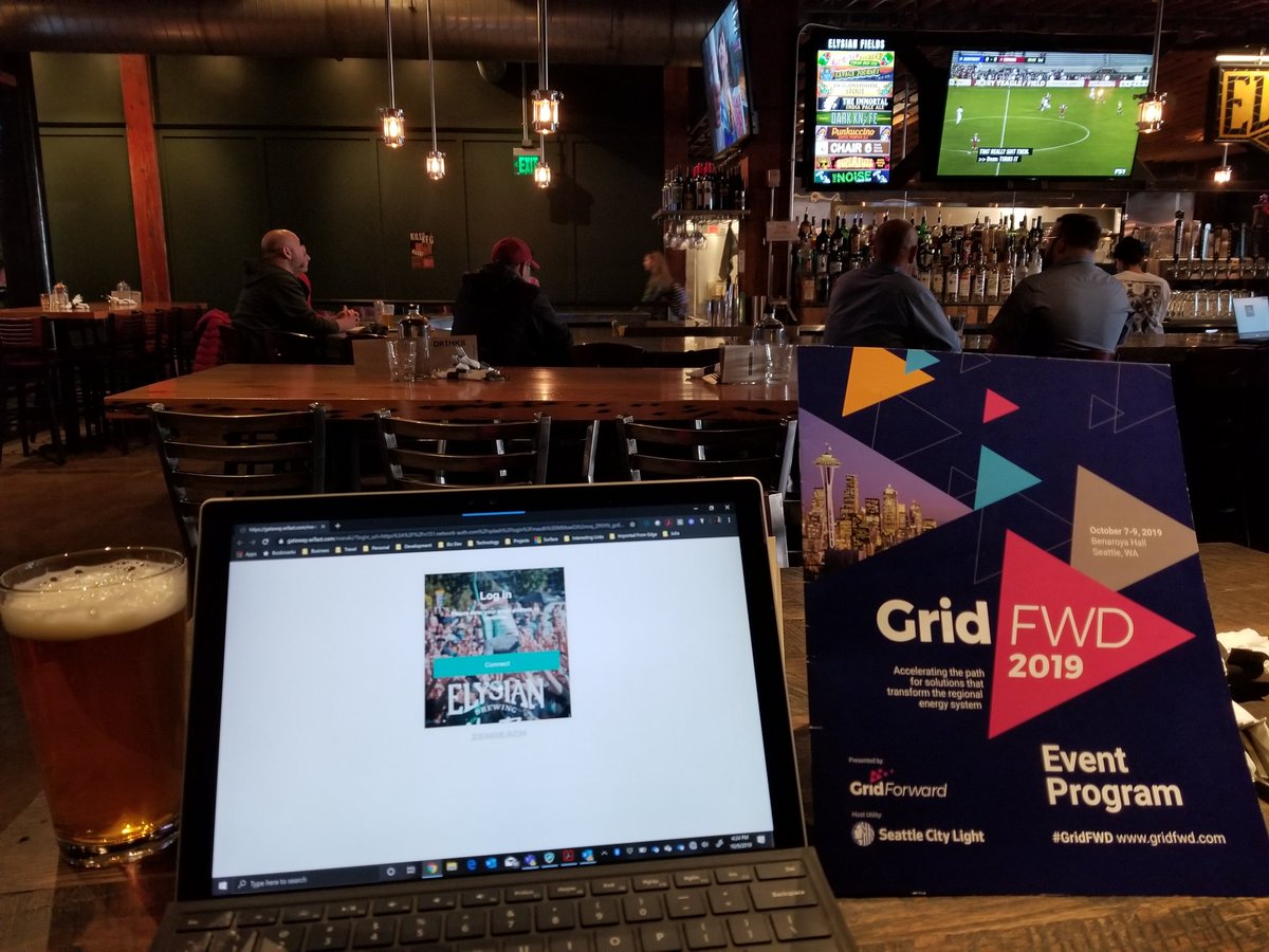 Just finished #GridFWD conference.  One step closer to a 2-way future #ResilientGrid & many takeaways. Great gathering!  Thanks all @GridForward.  Seattle offerings along for the ride.