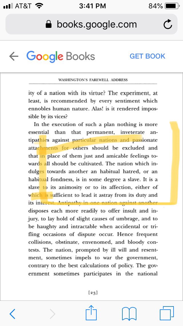 Washington’s Farewell Address. Should be read aloud in every school, college, university, counsel chambers, legislature, and Congress every year on Washington’s birthday. Relevant then as it is now. <a href="/LiesAngeles/">LiesAngeles</a> <a href="/POTUS/">President Donald J. Trump</a> <a href="/realDonaldTrump/">Donald J. Trump</a> #GeorgeWashington #BackToTheFuture