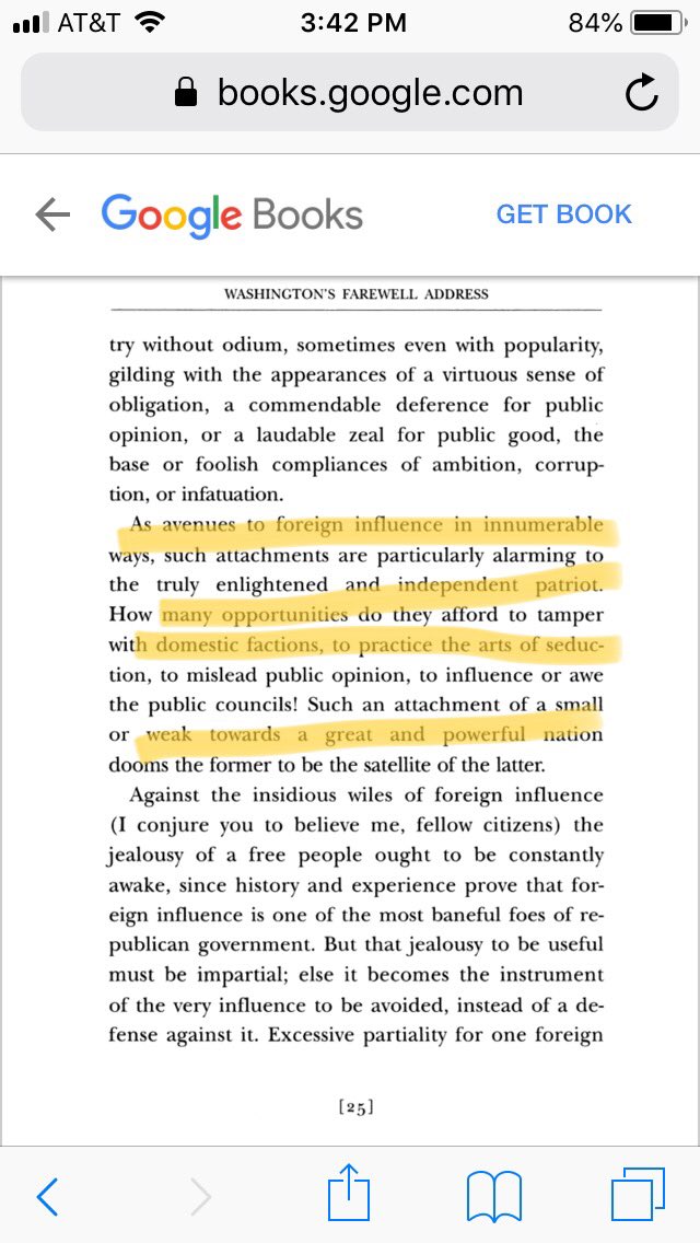 a5ym4e's tweet photo. Washington’s Farewell Address. Should be read aloud in every school, college, university, counsel chambers, legislature, and Congress every year on Washington’s birthday. Relevant then as it is now. @LiesAngeles @POTUS @realDonaldTrump #GeorgeWashington #BackToTheFuture https://t.co/IiNrbZrHQJ