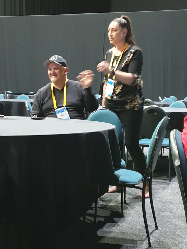 Jaye on her roving wānanga style prez. Innovation, collaboration, connection, localisation, creators. 

<a href="/jayeriki/">jayeriki</a> #ulearn19 #inourDNA